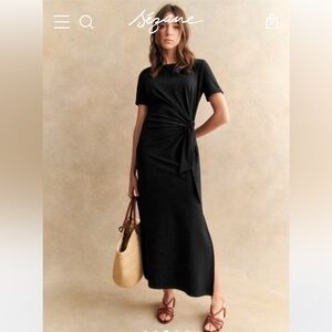 Sezane Pippa dress black size Small NWT